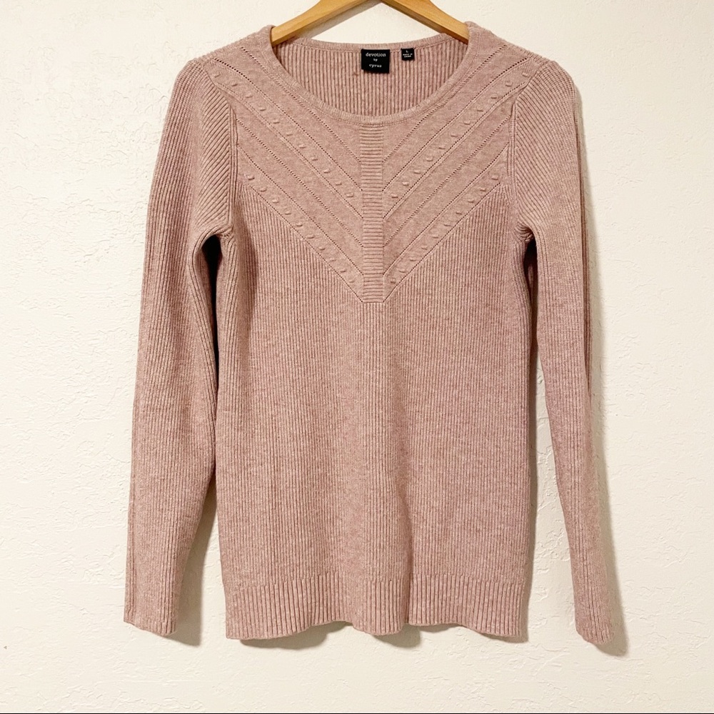 Evolution By Cyrus Women's Size Large Pink Pullover Sweater